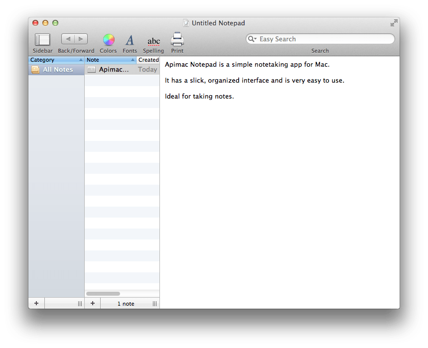 ideal notepad for mac