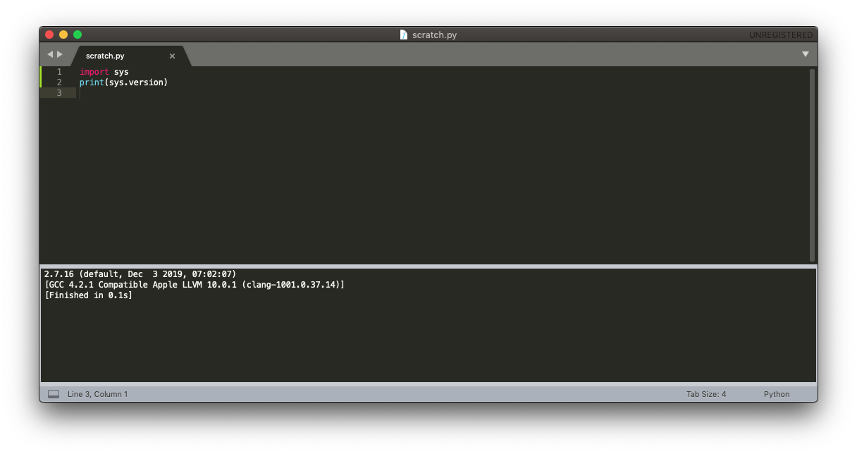 program for running python on mac