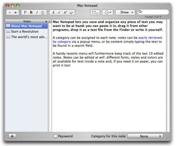 ideal notepad for mac